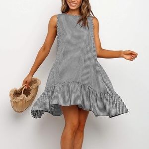 Zara gingham drop waist shift dress